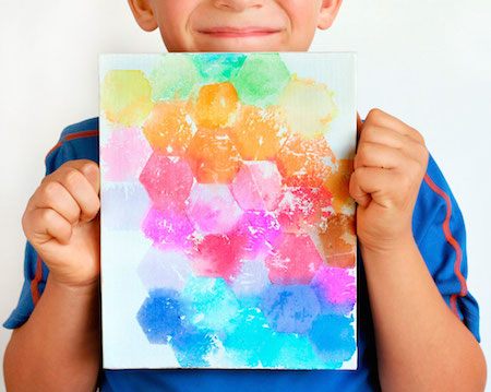 Kids-Craft-Tissue-Painted-Canvas