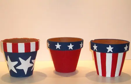 4th of july pots