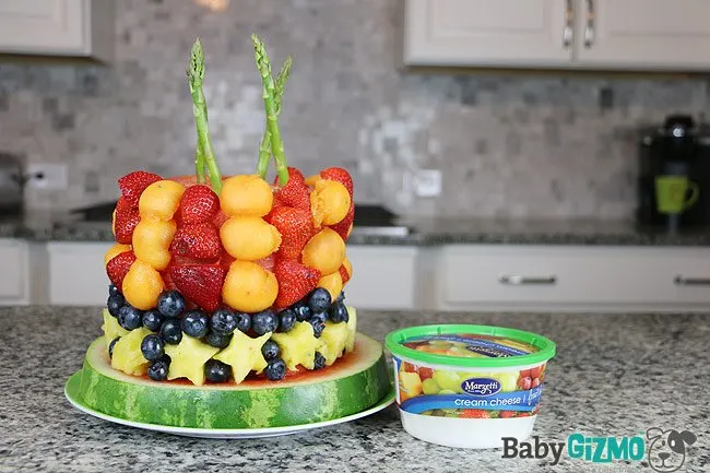 fruit dessert with dip