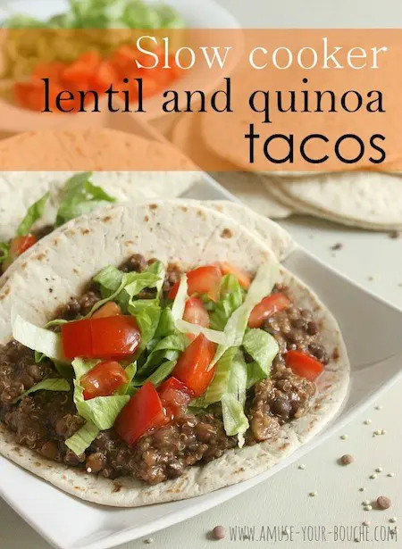 lentil quinoa tacos vegan crockpot recipes