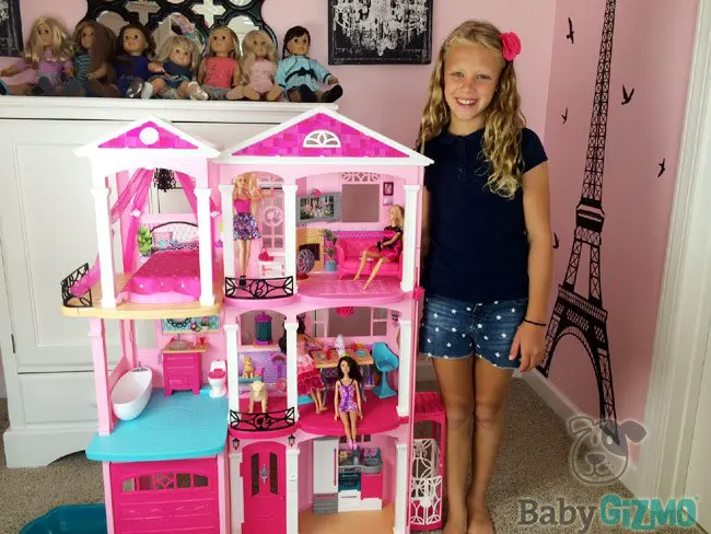 Barbie dreamhouse with store garage