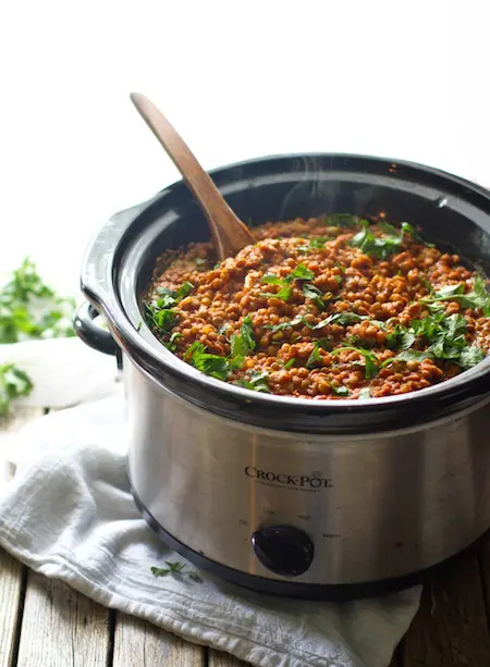 Red Lentil Curry vegan crockpot recipes