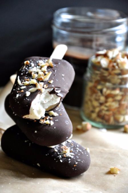 coconut salted caramel chocolate popsicles