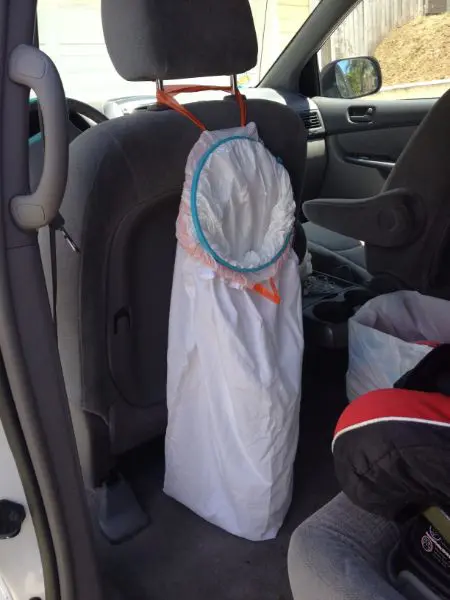 Mom Hack! 4 FREE, Simple DIY Car Trash Cans –