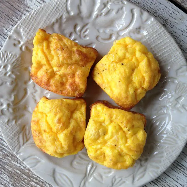 egg and cheese muffins plated