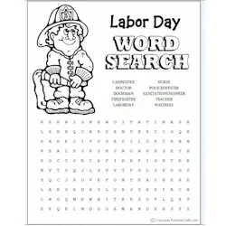 labor day word search