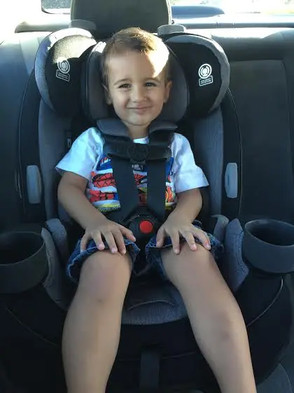 boy in car seat