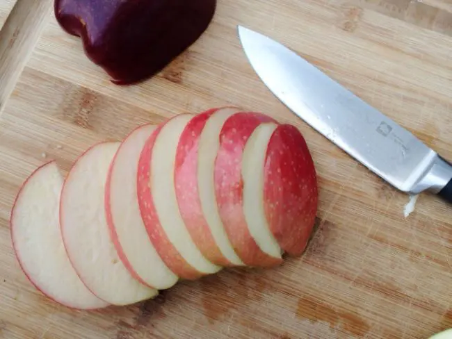 apple cut into slices