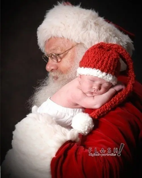 newborn and santa