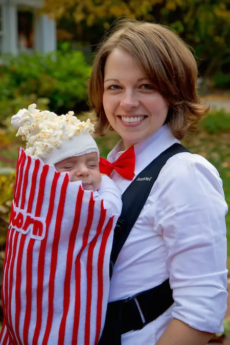 popcorn baby wearing costume