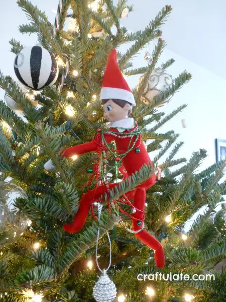 elf in christmas tree