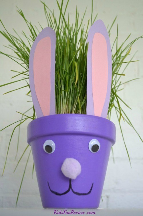 bunny flower pot