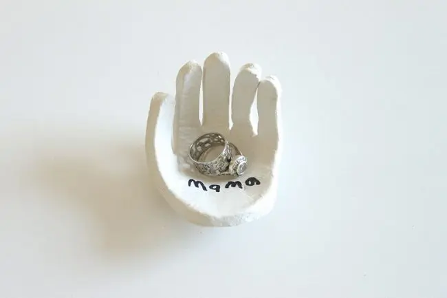 DIY mother's day gift hand-shaped ring dish