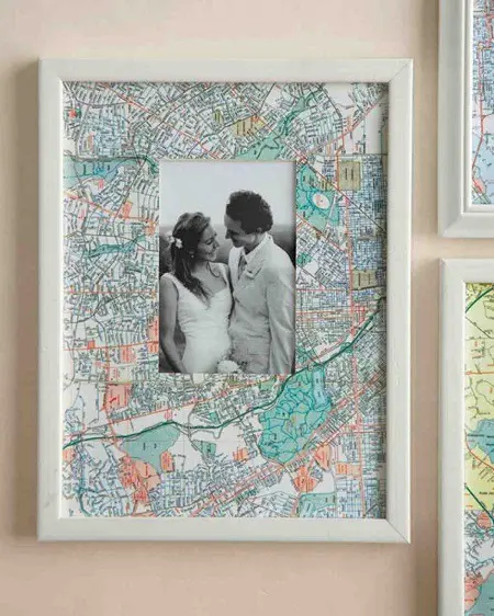 DIY mother's day gift map photo frame