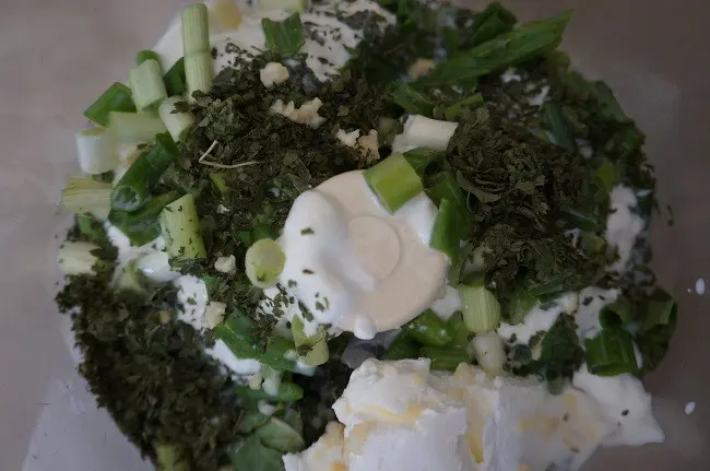 Preschool Snack Ideas: Pond Scum ingredients prior to blending.