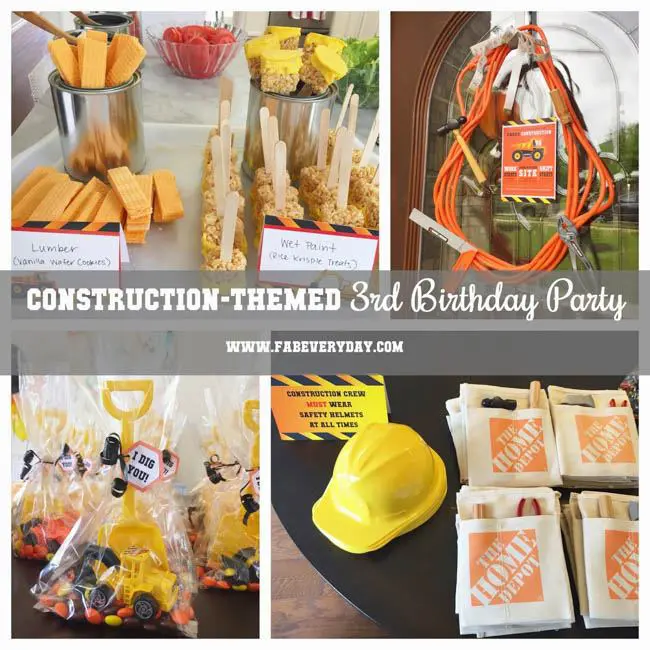 Construction birthday party