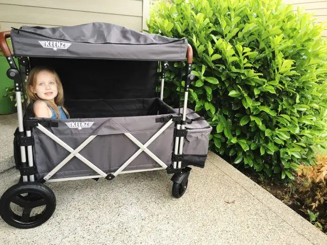 When the features of a stroller meet the function of a wagon