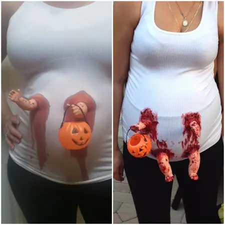 baby coming out of stomach halloween costume