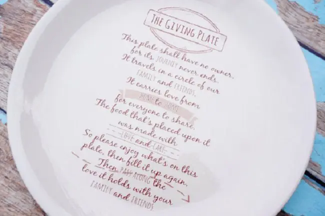 the giving plate