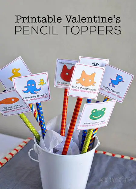 pencil toppers valentine