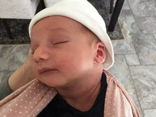 baby sleeping with hat