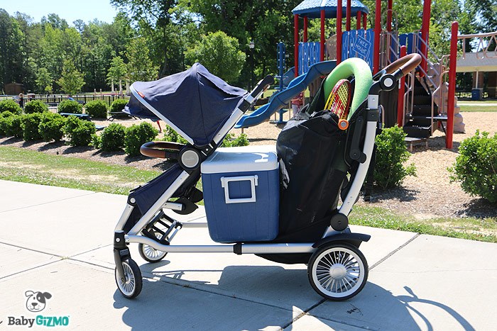 austlen entourage double stroller with second seat