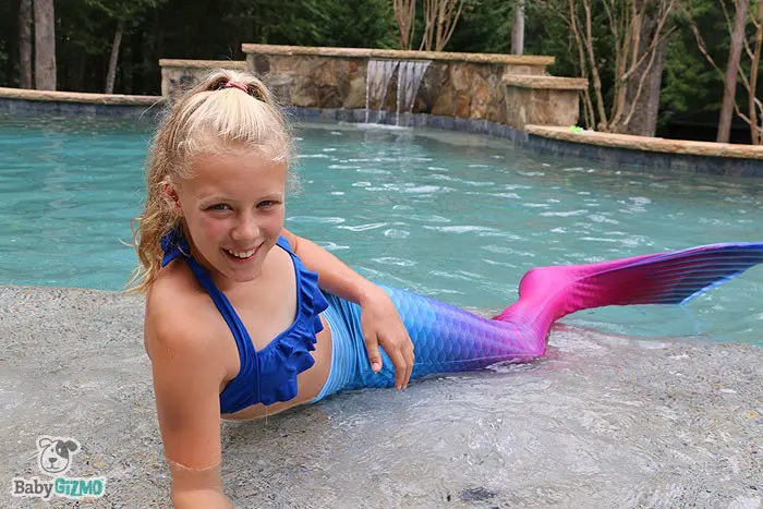 Fin Fun Sparkle Mermaid Tails with Monofin for Swimming - Kid and Adult  Sizes