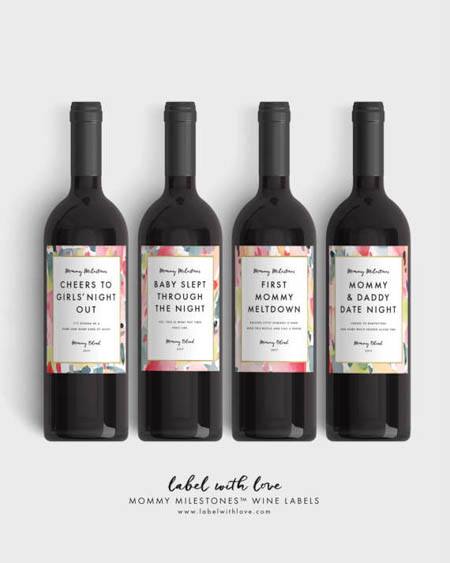 new mom wine labels