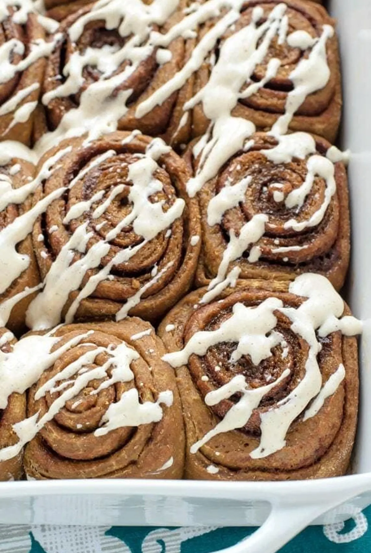 Gingerbread Cinnamon Rolls with Cinnamon Cream Cheese Frosting