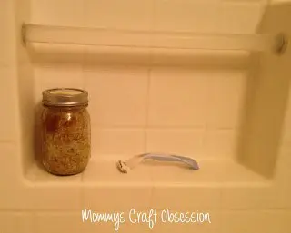 sugar scrub in shower