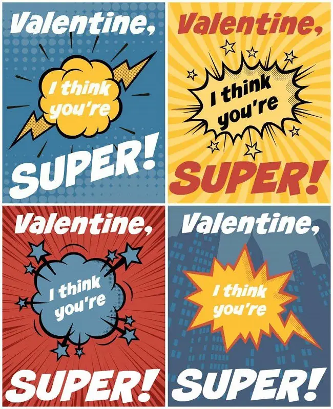 superhero valentines
