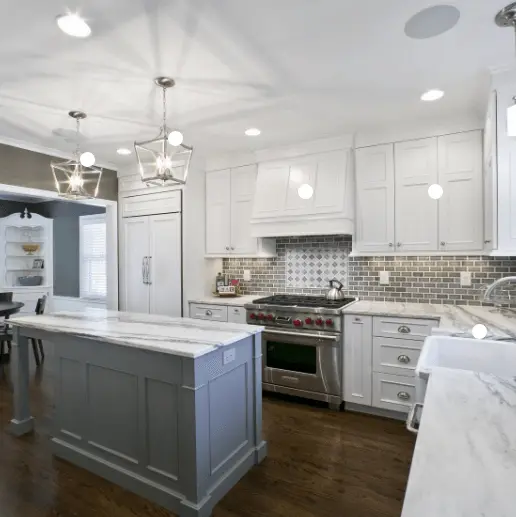 grey kitchen island