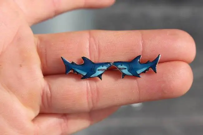 shark earrings