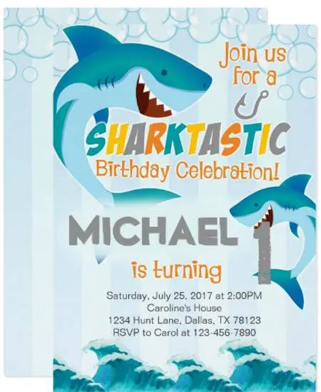 shark invitations