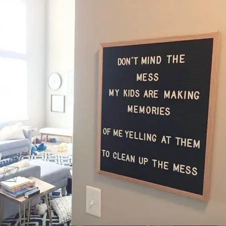 Letter board memories