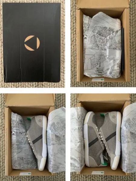 Plae shoes in the box