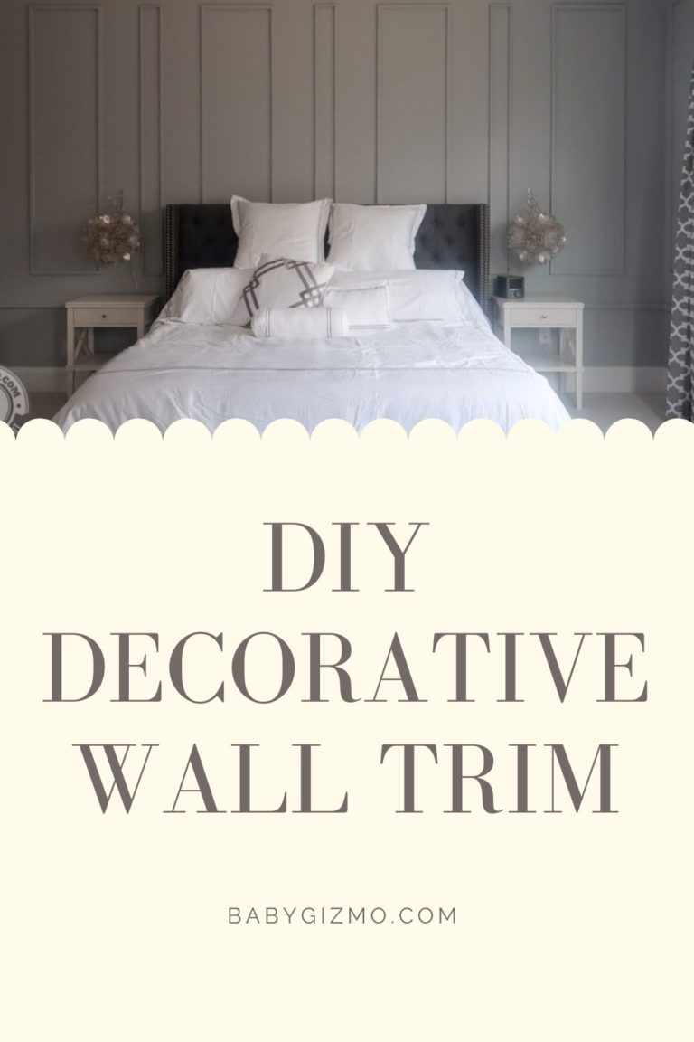 DIY Decorative Wall Molding | House Tour Sneak Peek – | Baby Gizmo