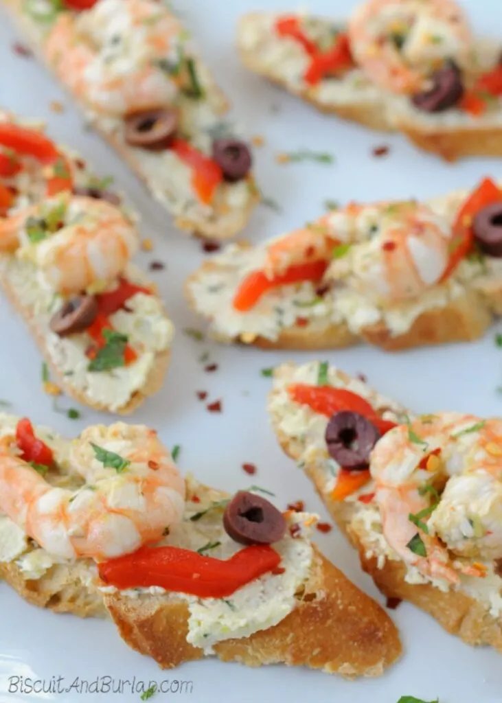 Greek Shrimp Crostini