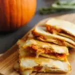 pumpkin and brie quesadilla