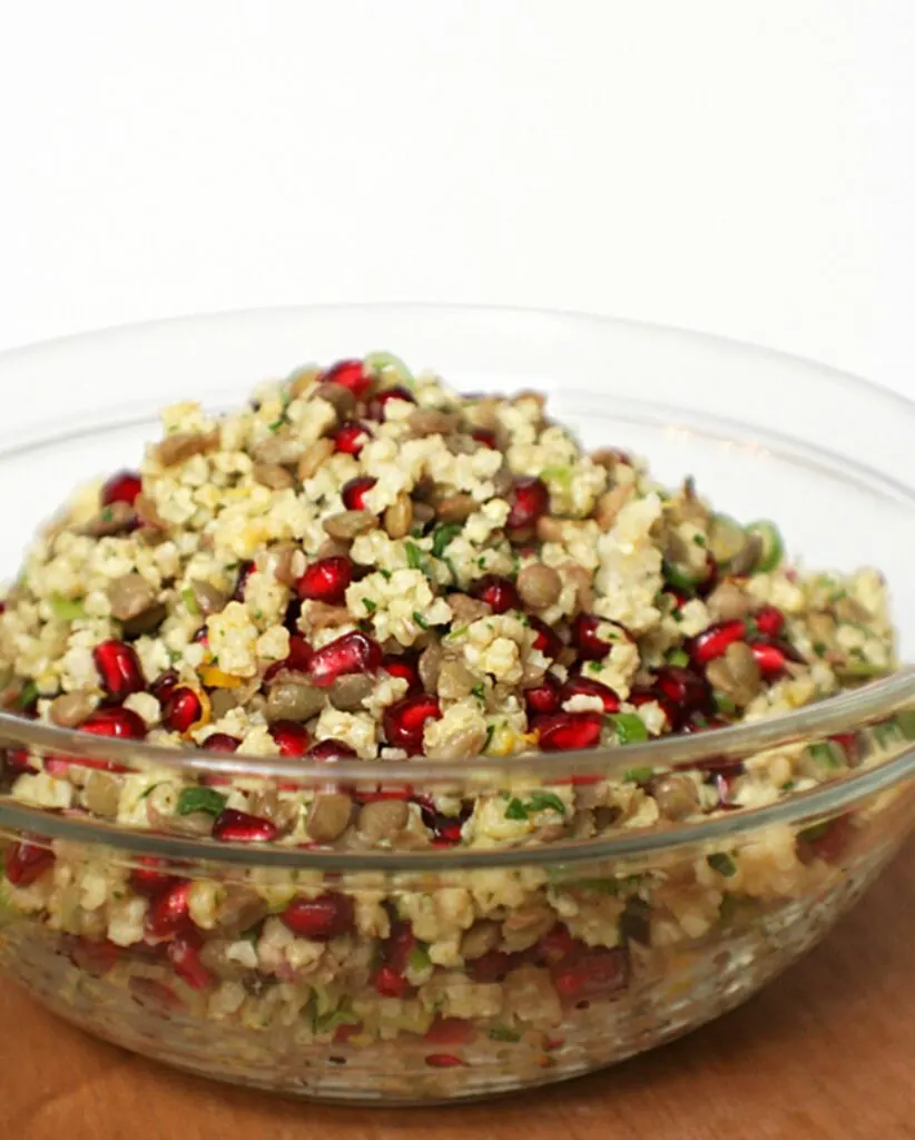 Millet, Lentil, and Pomegranate Salad