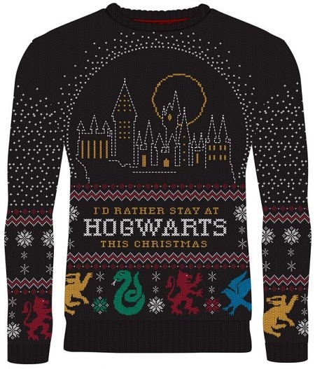 harry potter hogwarts christmas sweater