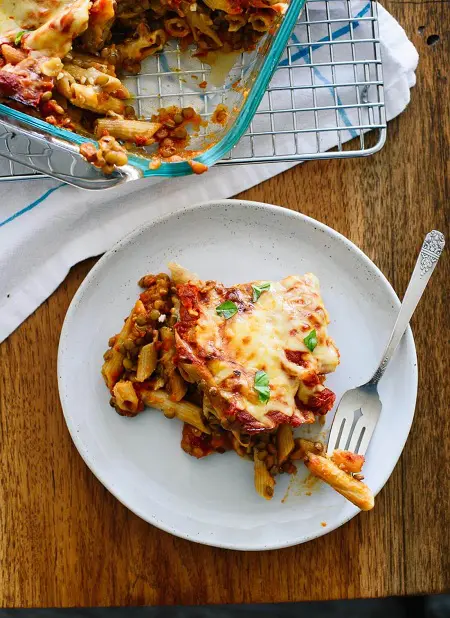 comfort food: lentil baked ziti