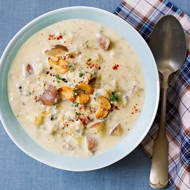 New and Improved England Clam Chowder comfort food