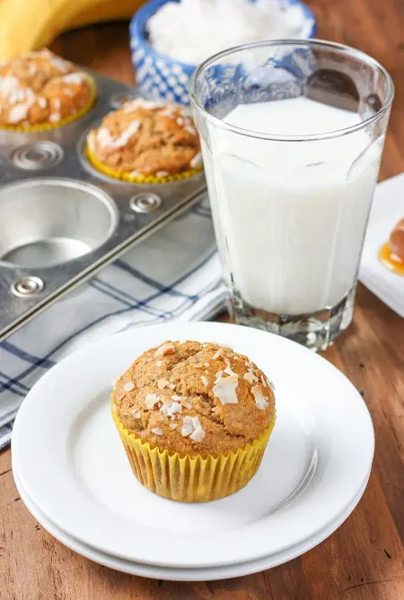 peanut butter banana protein muffins