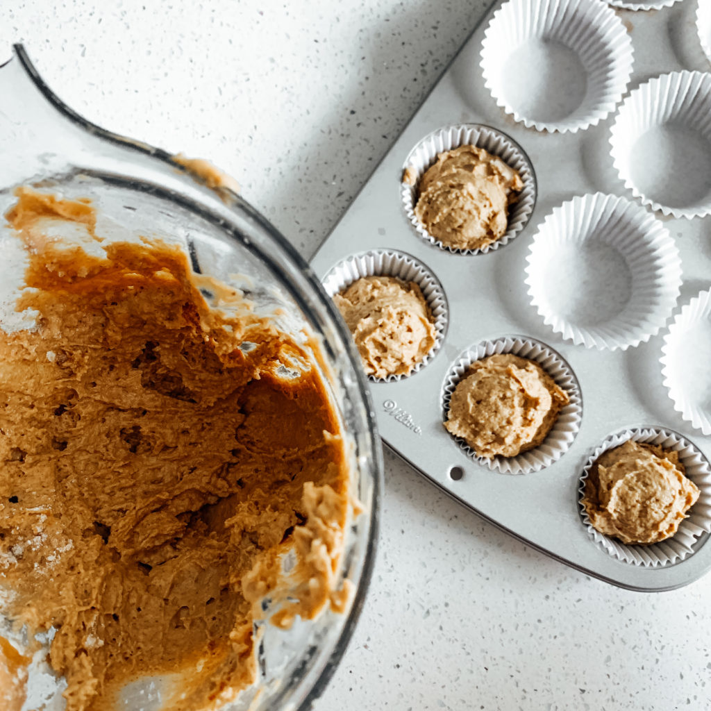 muffin mix in bowl