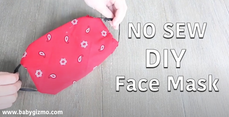 no sew face mask in red