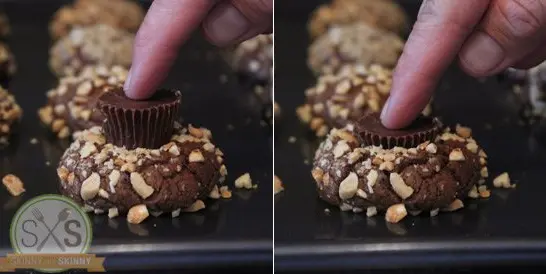 peanut butter cup topped cookies