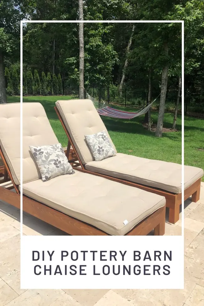 DIY Pottery Barn Single Chaise Lounge Chairs on a Budget Baby