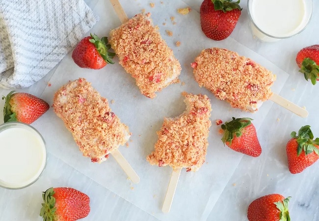 Strawberry Shortcake Ice Cream Bars