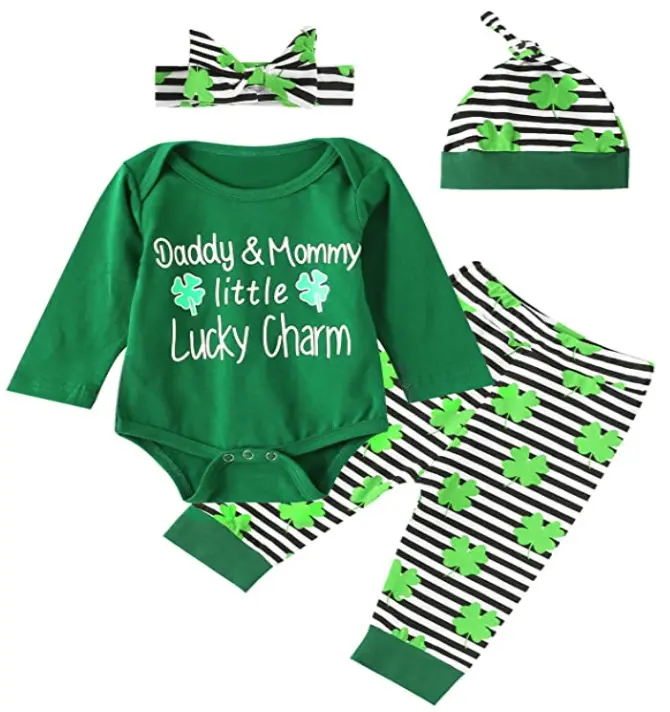 baby layette for st. patricks day